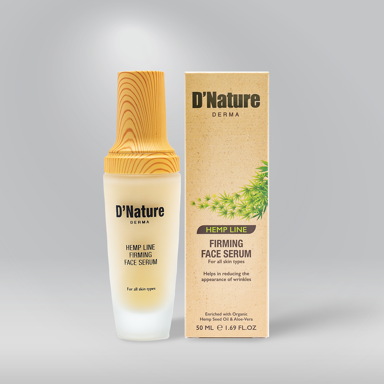 Firming Face Serum with Hemp & Aloe – Anti-Wrinkle, Organic & For All Skin Types