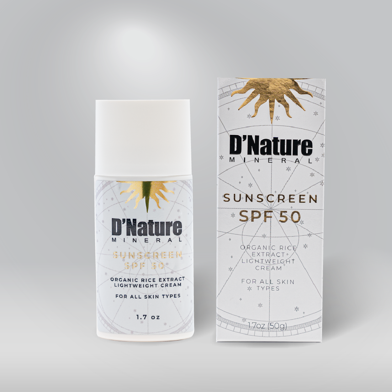 Natural Sunscreen SPF 50 – Made with Rice Extract