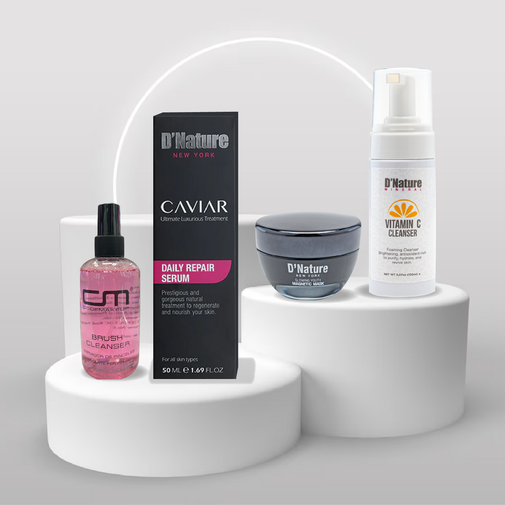 Magnetic Mask + Caviar Daily Repair Serum + Vitamin C Cleanser + Free Brush Cleanser