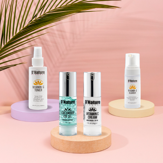 Vitamin C Cleanser + Vitamin C Toner + Vitamin C Cream SPF 20 + Cucumber Eye Gel + Free Brush Cleanser