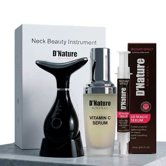 Vitamin C Serum + 3D Magic Serum + Face & Neck Anti-Wrinkle Massager