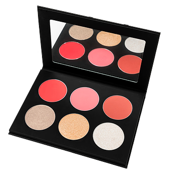 Blush and highlighter Palette
